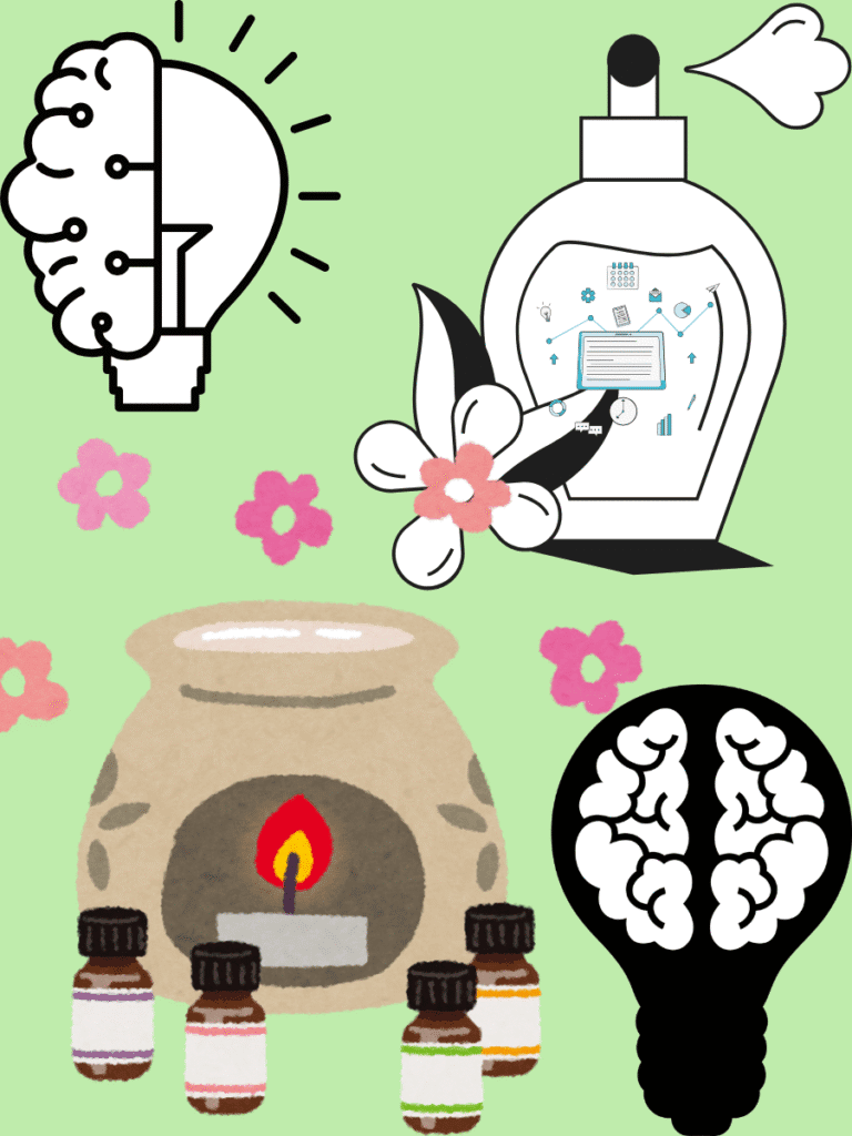 Conceptual illustration of olfactory trademarks in India showing graphical representation of smell mark using scientific scent mapping for non-conventional trademark distinctiveness.