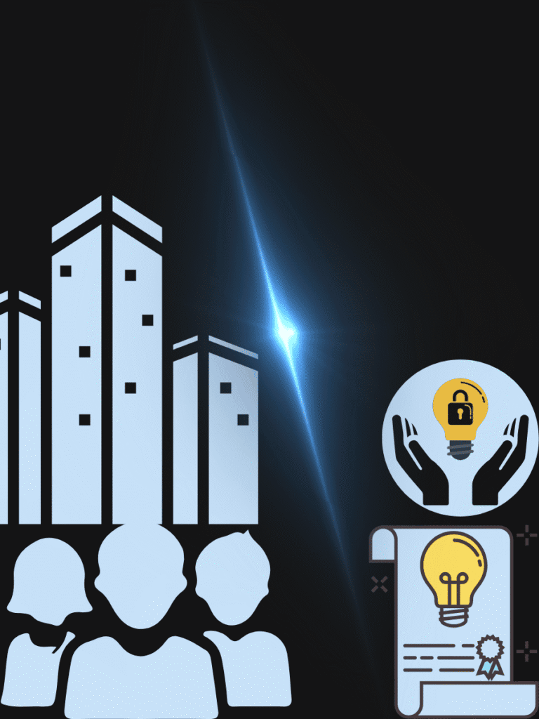 A divide of corporate and law, showcasing trademark laws